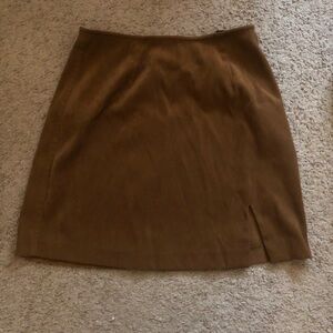 Brown Suede Skirt